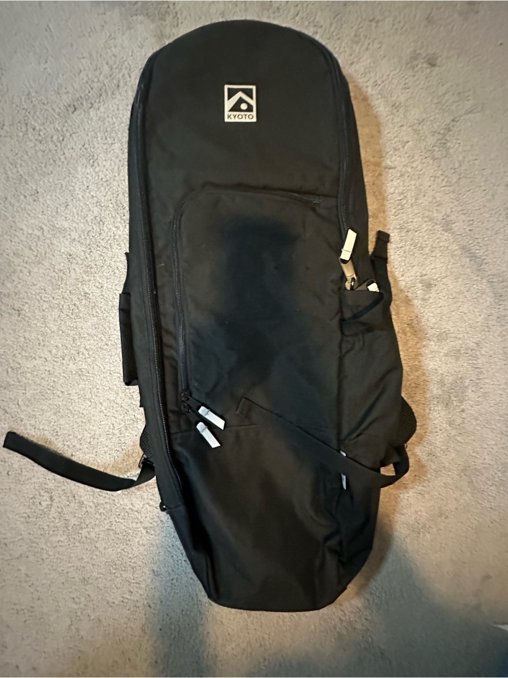 Black Skateboard Travel Backpack